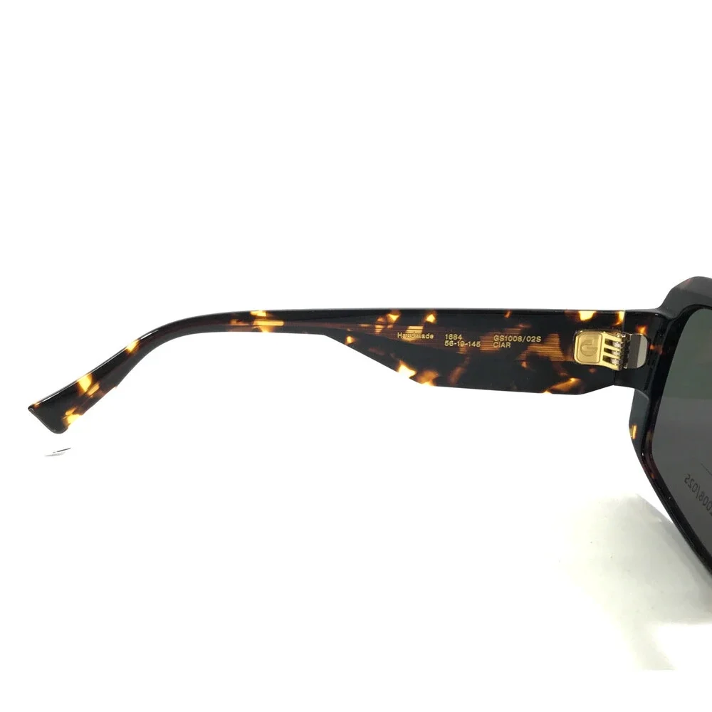 Gigi Studios Sunglasses CIAR GS1008/02S Tortoise Square Frames with Green Lenses